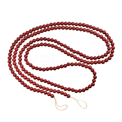 Wood Round Beads Pendant Decorations for Christmas Decorations HJEW-WH20003-49B-1