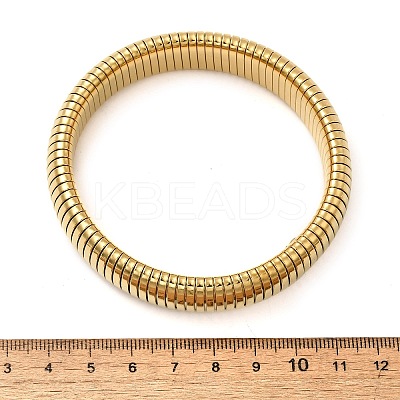 304 Stainless Steel Stretch Bracelets for Women Men BJEW-A031-02A-G-1