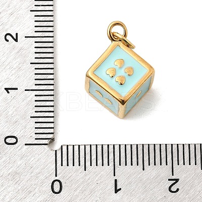 304 Stainless Steel Enamel Pendants STAS-P431-25G-03-1