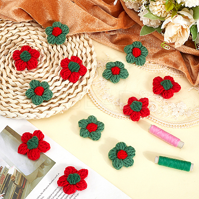 30Pcs 2 Colors Combed Cotton Ornament Accessories AJEW-CP0009-40-1