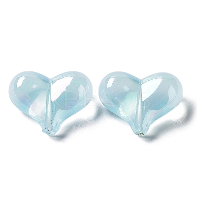 UV Plating Rainbow Iridescent Transparent Acrylic Beads MACR-D082-08-1
