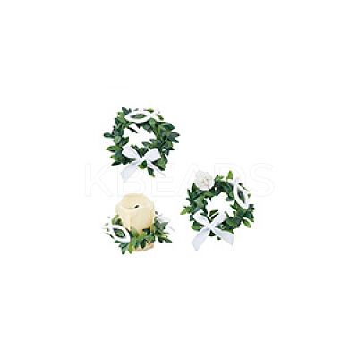 PVC Candle Wreath AJEW-NB00003-1