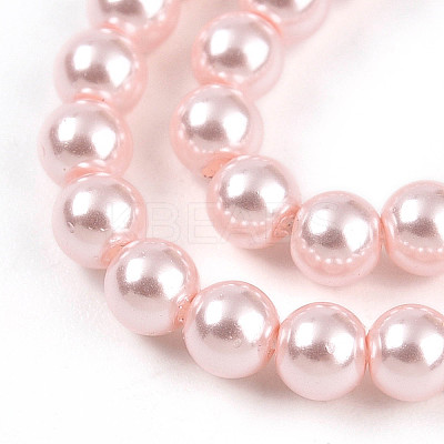 Baking Paint Pearlized Glass Pearl Bead Strands HY-N002-3mm-A10-1