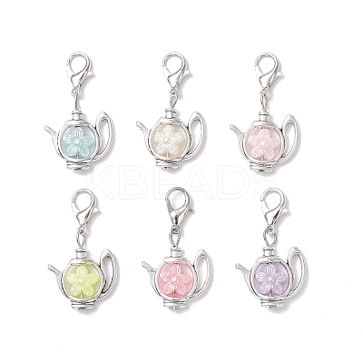 Imitation Pearl Acrylic Pendant Decorations HJEW-JM04007-01-1