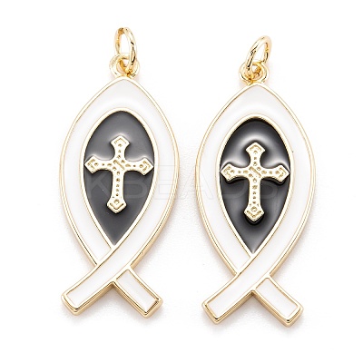 Real 18K Gold Plated Brass Pendants KK-M219-01G-B-1