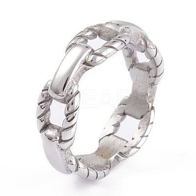 Tarnish Resistant Unisex 304 Stainless Steel Finger Rings RJEW-K233-03-P-1