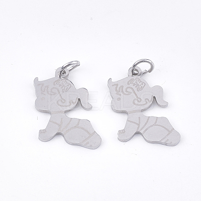 Non-Tarnish 201 Stainless Steel Pendants STAS-T046-JA356-1-1