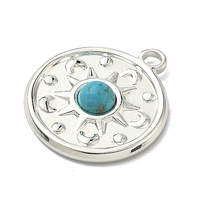 Dyed Synthetic Turquoise Pendants LS-STAS-G374-05S-19-1