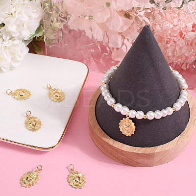 6Pcs Brass Pendants KK-BBC0009-54-1