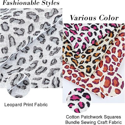 Printed Leopard Print Pattern Fabric AJEW-FG0001-16-1