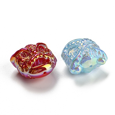 Iridescent Plating Acrylic Beads MACR-K353-29-1
