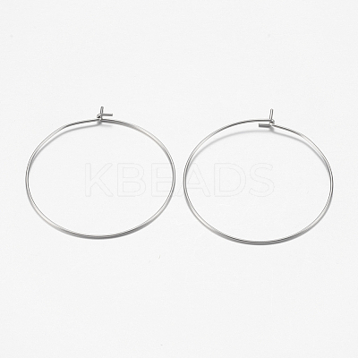 316 Surgical Stainless Steel Hoop Earrings Findings STAS-F149-32P-B-1