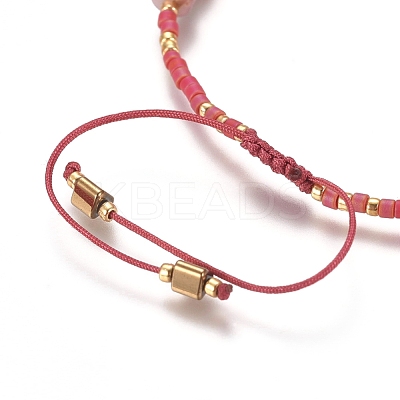 Adjustable Natural Gemstone Braided Bead Bracelets BJEW-L669-C-1