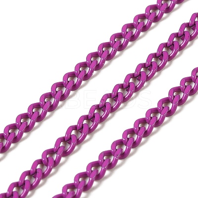 Spray Painted 304 Stainless Steel Curb Chains STAS-B067-05A-02-1