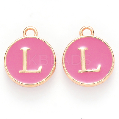 Golden Plated Alloy Enamel Charms X-ENAM-S118-08L-1