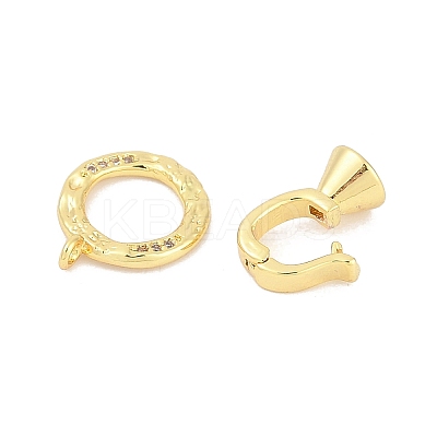 Brass Fold Over Clasps KK-M311-04G-1
