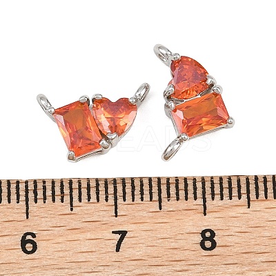 Brass Pave Cubic Zirconia Charms CU-CBA6A75-04P-03-1