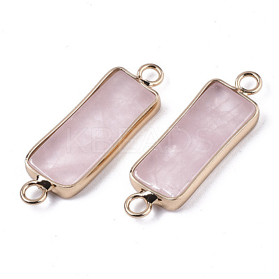 Natural Rose Quartz Links Connectors G-N326-33F-1