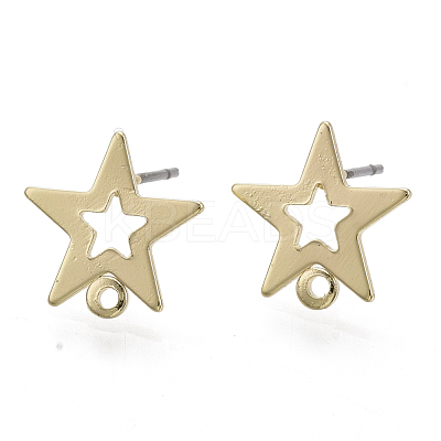Iron Stud Earring Findings IFIN-N005-17-1
