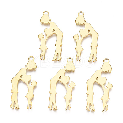 Ion Plating(IP) 201 Stainless Steel Pendants STAS-N098-067LG-1