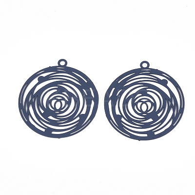 430 Stainless Steel Filigree Pendants LS-X-STAS-T042-11A-1
