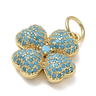 Brass Micro Pave Cubic Zirconia Pendants KK-CBA56EF-29G-02-1