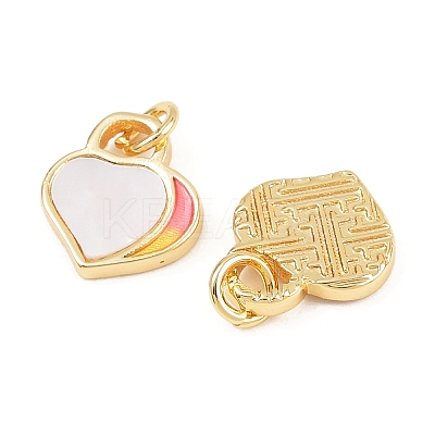 Brass Enamel Charms KK-H078-16G-1