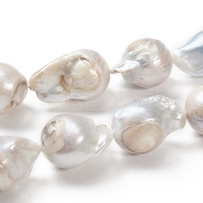 Natural Baroque Pearl Keshi Pearl Beads Strands PEAR-K004-20-1