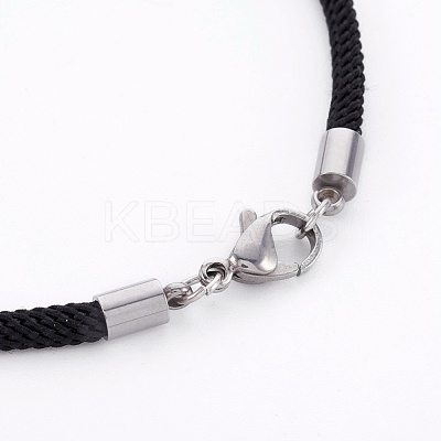 Braided Cotton Cord Bracelet Making MAK-L018-03A-03-P-1