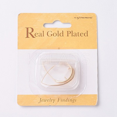 Brass Earring Hooks X-KK-T038-207G-1