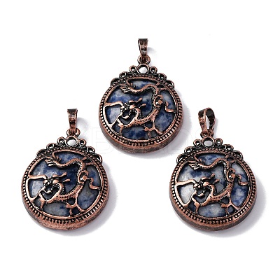 Natural Blue Spot Jasper Pendants G-A241-02R-07-1
