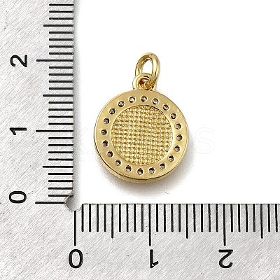 Brass Micro Pave Clear Cubic Zirconia Pendants ZIRC-I070-068G-1