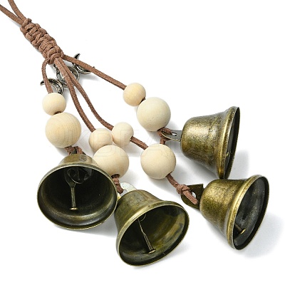 Iron Witch Bells for Door Knob Protection HJEW-JM02193-1