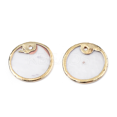 Natural Capiz Shell Charms SSHEL-N034-129-1