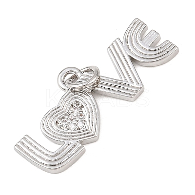 Brass Micro Pave Cubic Zirconia Pendants KK-G544-37P-1