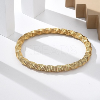 304 Stainless Steel Stretch Bangles for Women LS-BJEW-P315-02A-G-1