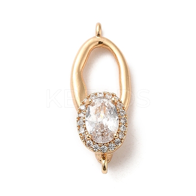 Brass Pave Cubic Zirconia Fold Over Clasps KK-E082-02G-01-1