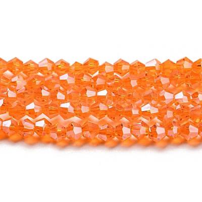 Transparent Electroplate Glass Beads Strands LS-EGLA-A039-T3mm-A11-1