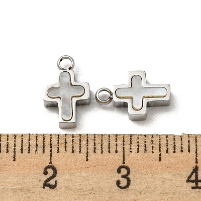 304 Stainless Steel Shell Charms STAS-L022-014P-1