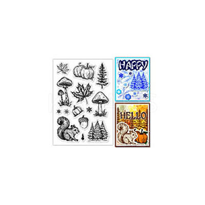Custom Summer Theme PVC Plastic Clear Stamps DIY-WH0631-0352-1
