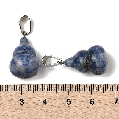 Natural Blue Spot Jasper Pendants G-B127-03P-03-1
