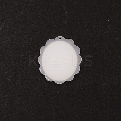 Opaque Embossed Printed Acrylic Pendants MACR-CJC0003-09A-1