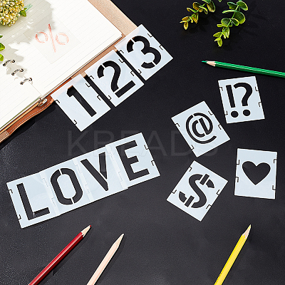 42Pcs 42 Styles Reusable PET Drawing Stencil DIY-WH0374-80-1