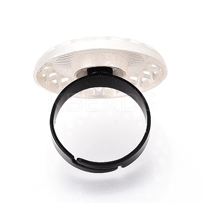 Adjustable Alloy & Iron Bezel Cup Ring Base with Rotatable Tray MAK-T012-05S-1