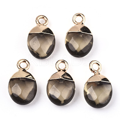 Faceted Glass Charms GLAA-N040-007A-1