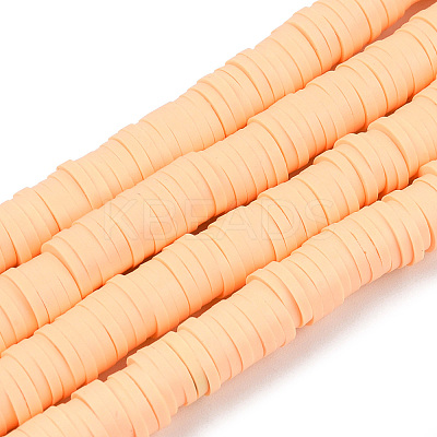 Handmade Polymer Clay Beads Strands CLAY-R089-6mm-122-1