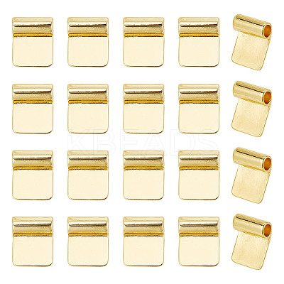 20Pcs Rack Plating Brass Glue-on Flat Pad Bails KK-AR0004-08-1