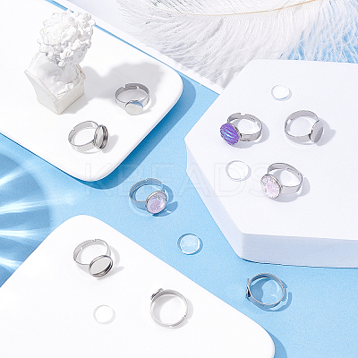 DIY Blank Dome Adjustable Ring Making Kit STAS-DC0010-83-1