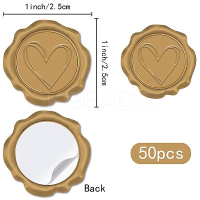 50Pcs Adhesive Wax Seal Stickers DIY-CP0010-84B-1
