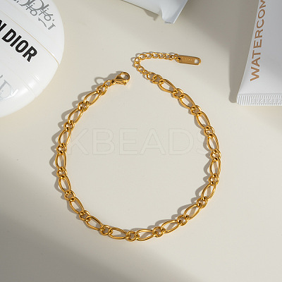 Simple and Stylish Stainless Steel Twisted Chain Anklets for Women WP4497-1-1